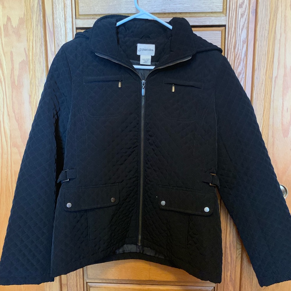 Black quilted jacket